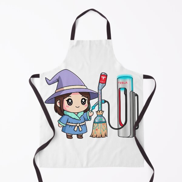 Item preview, Kawaii Witch Charging Tesla Broom designed and sold by ericvonberner.