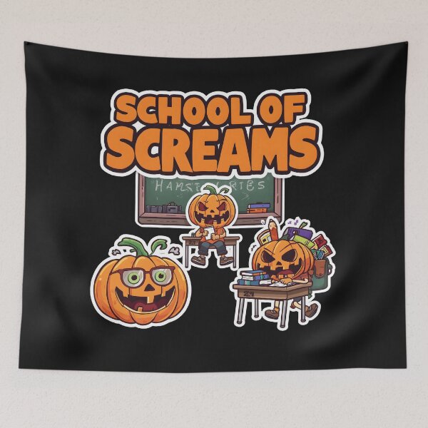 Item preview, School of Screams – Funny Pumpkin Halloween Back to School Design designed and sold by WinkWild.