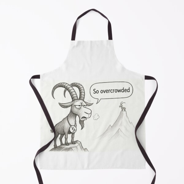 Item preview, So Overcrowded – Sighing Capricorn Cartoon designed and sold by D - Magic.