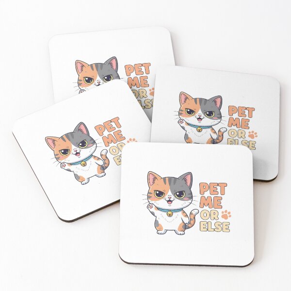 Item preview, Pet Me or Else – Cute Cat Design designed and sold by Rank Sol.