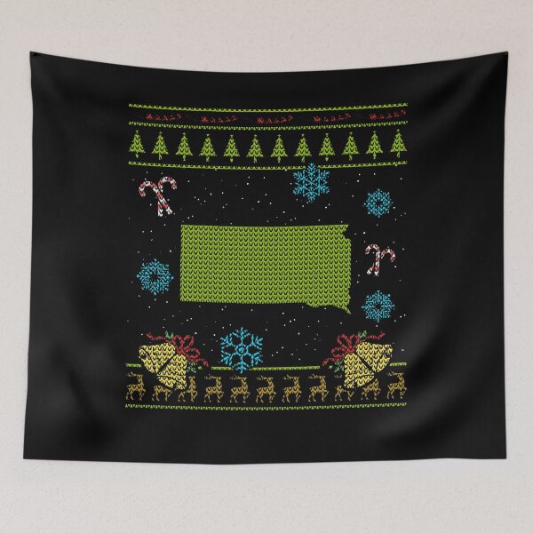 Item preview, South Dakota Christmas Ugly Shirt designed and sold by shoppzee.