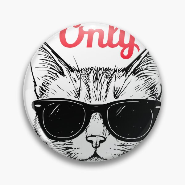 Item preview, Good Vibes Only – Cool Cat Illustration designed and sold by nkhookysun.