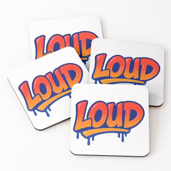 Item preview, LOUD – Red & Orange Graffiti Sticker designed and sold by MK-WOOD.