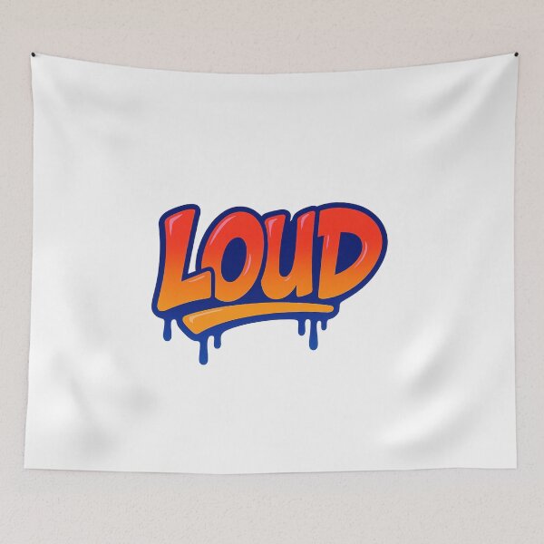 Item preview, LOUD – Red & Orange Graffiti Sticker designed and sold by MK-WOOD.