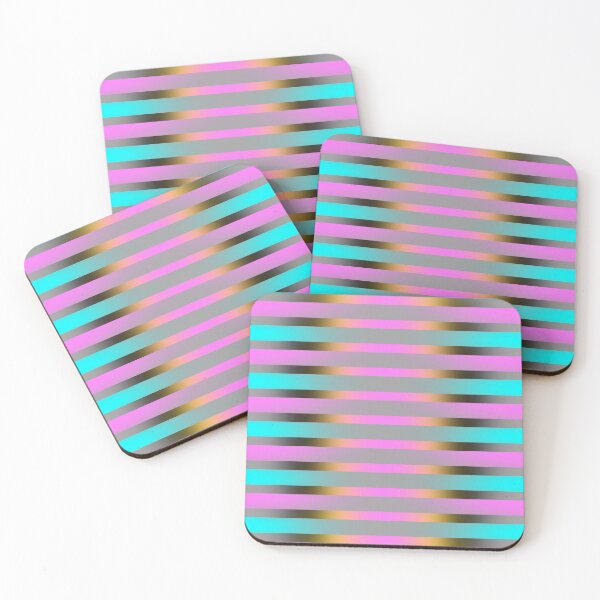 Item preview, Soft Stripes with Yellow Glow — Gray, Pink, Blue designed and sold by InFrameVision.