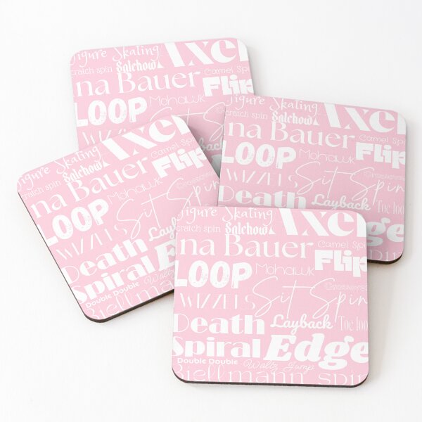 Item preview, Figure Skating Words- Subway Style Print- Pink designed and sold by Purposely Designed.
