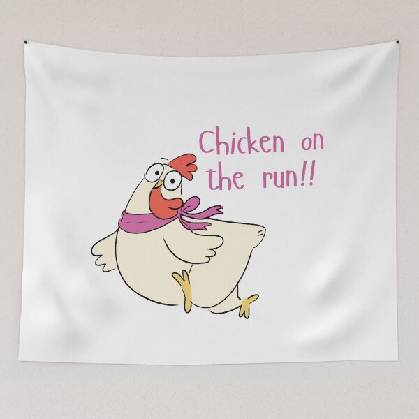 Item preview, Chicken on the Run – Funny Cartoon Chicken designed and sold by BESTPAIWAN.