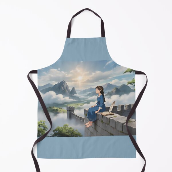 Item preview, Castle Dreamer – Fantasy Girl & Mountains in the Clouds Art designed and sold by The Paper Comet.