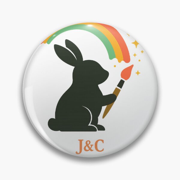 Item preview, (IT): Coniglietto che dipinge l’arcobaleno – J&C  (EN): Bunny Painting the Rainbow – J&C designed and sold by JettolaAndC.