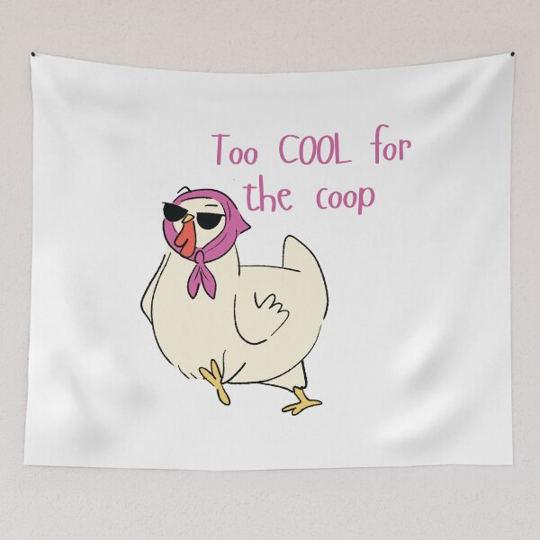 Item preview, Too Cool Chicken – Funny Farm Cartoon designed and sold by BESTPAIWAN.