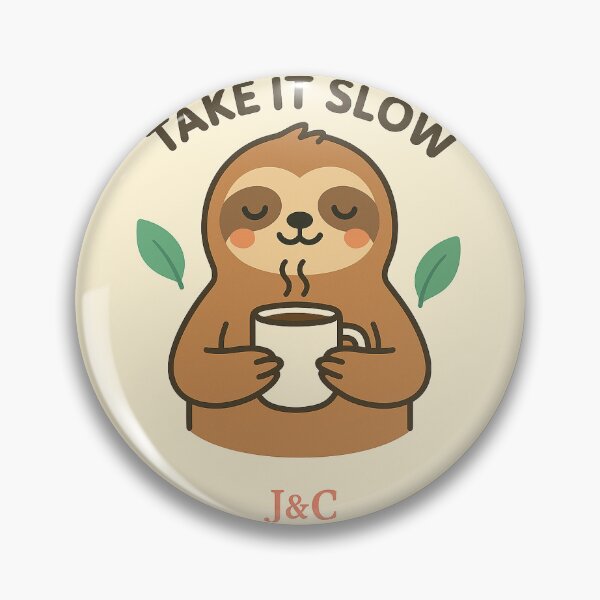 Item preview, (IT): Bradipo rilassato con tazza – Take It Slow – J&C (EN): Relaxed Sloth with Coffee Mug – Take It Slow – J&C designed and sold by JettolaAndC.