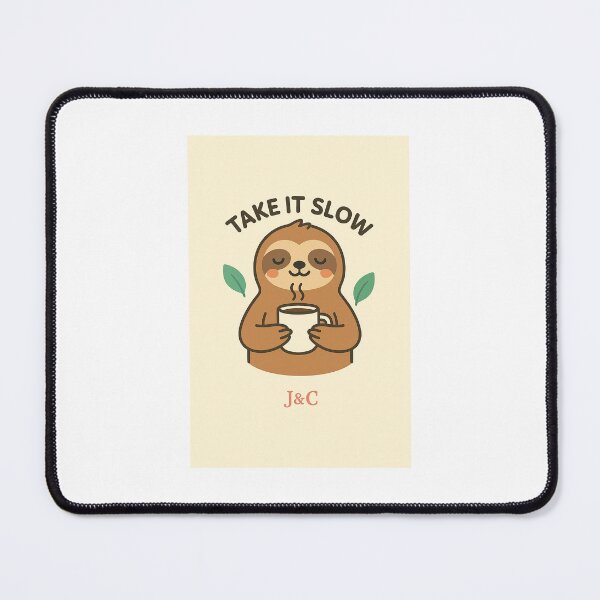 Item preview, (IT): Bradipo rilassato con tazza – Take It Slow – J&C (EN): Relaxed Sloth with Coffee Mug – Take It Slow – J&C designed and sold by JettolaAndC.