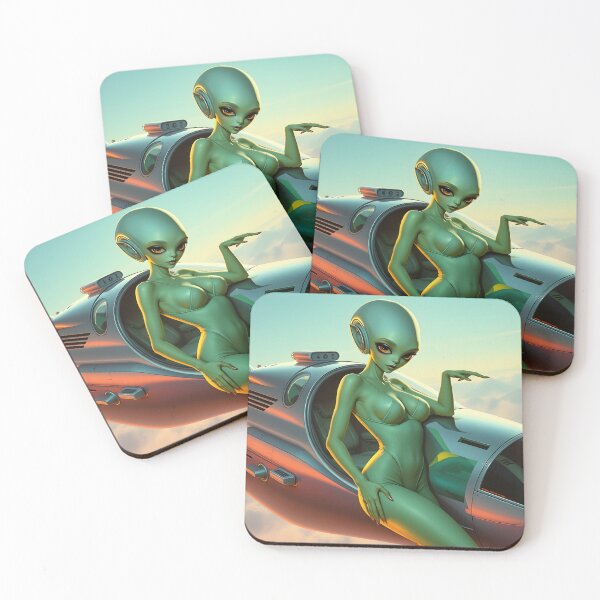 Item preview, Alien Pin Up Girl designed and sold by ModernLogo.