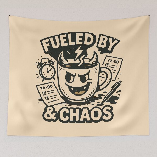 Item preview, Devil Coffee Mug Illustration Fueled By Chaos designed and sold by PandaTShirtShop.