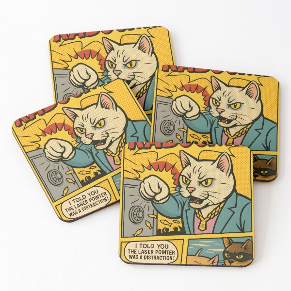 Item preview, Kaboom Cat Heist – Funny Comic Style Cats designed and sold by WinkWild.