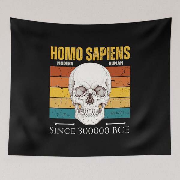 Item preview, Modern Human Retro Anatomical Skull | Minimalist Anatomy Design designed and sold by Otaku Style.
