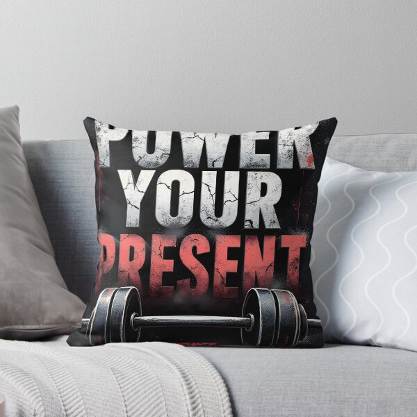 Item preview, Power Your Present – Grunge Gym Motivation Barbell Design designed and sold by Emilia-Design.