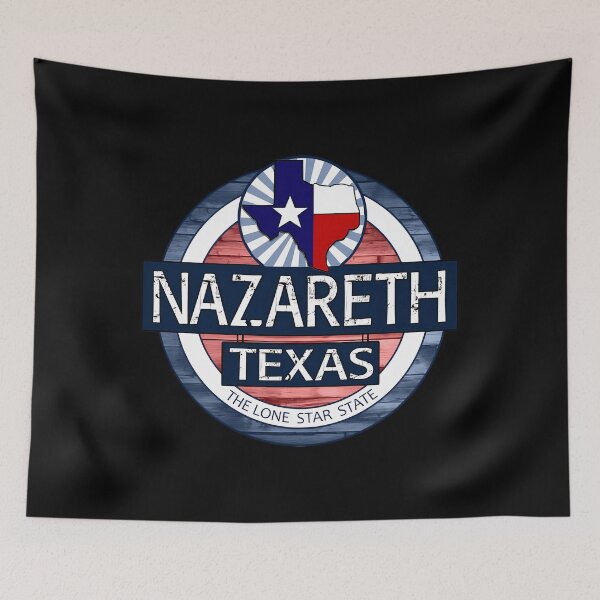 Item preview, Nazareth Band Rock Scotland Hard Formed In Dunfermline Nazareth Texas Rustic Wood Circle Britania designed and sold by ArtFashionInek.
