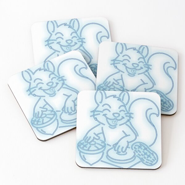 Item preview, Neon DJ Squirrel – Blue Glow Rave Sign designed and sold by SecretSquirrellDesigns.
