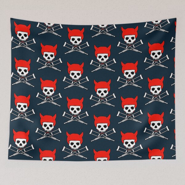Item preview, Jackass Devil Horns Skull And Crutches designed and sold by WeAreUSA.