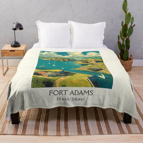 Item preview, Fort Adams Newport Rhode Island Retro Travel Art | Historic Fort and Harbor View designed and sold by TuncGK.