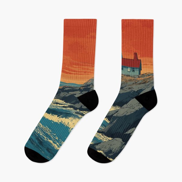 Item preview, Diseño de viajes vintage de Jamestown, Rhode Island | Arte del faro de Beavertail designed and sold by TuncGK.