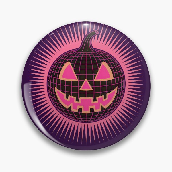 Item preview, Neon Pink Halloween Disco Pumpkin Artwork designed and sold by Shoot-The-Moon.