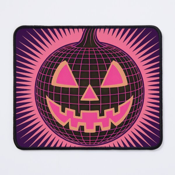 Item preview, Neon Pink Halloween Disco Pumpkin Artwork designed and sold by Shoot-The-Moon.