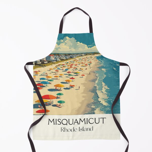 Item preview, Misquamicut Beach Rhode Island Vintage Travel Art | Summer Beach Scene Design designed and sold by TuncGK.