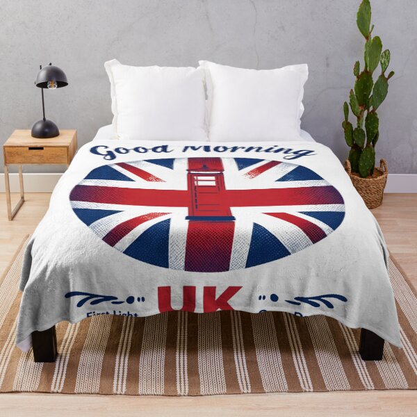 Item preview, Good Morning UK – Classic Union Jack & Red Phone Box designed and sold by Nest & Thread.