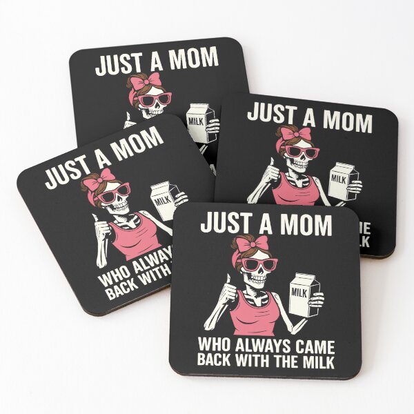 Item preview, Just A Mom Skeleton Funny Milk Meme designed and sold by JerdbordinShop.