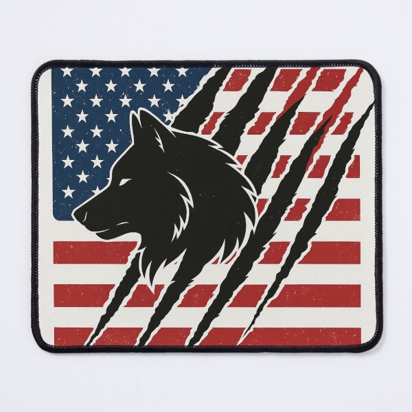 Item preview, American Wolf Scratch – Minimalist Wolf and American Flag Scratch designed and sold by DjokosDisigns.