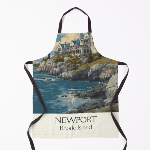 Item preview, Newport Rhode Island Vintage Travel Art | Historic Bannister's Wharf Design designed and sold by TuncGK.