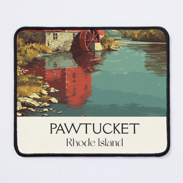 Item preview, Pawtucket Rhode Island Retro Travel Art | Slater Mill Historic Site Illustration designed and sold by TuncGK.