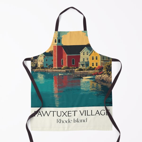 Item preview, Pawtuxet Village Rhode Island Vintage Travel Design | Historic Waterfront Town Art designed and sold by TuncGK.