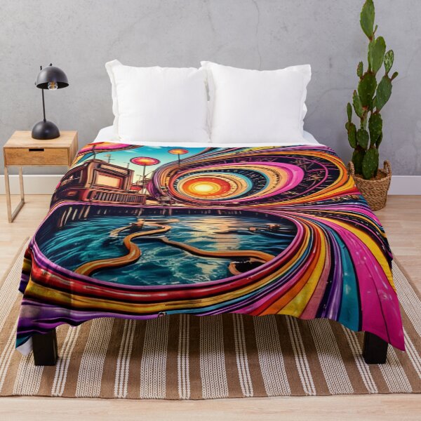 Item preview, Colorful Psychedelic 70s Waves and Swirls Pattern designed and sold by TheDreamAtelier.