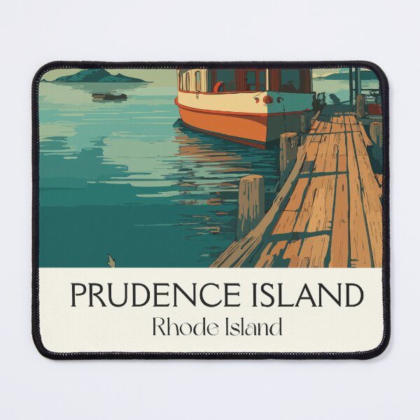 Item preview, Prudence Island Rhode Island Retro Travel Design | Ferry and Narragansett Bay Art designed and sold by TuncGK.