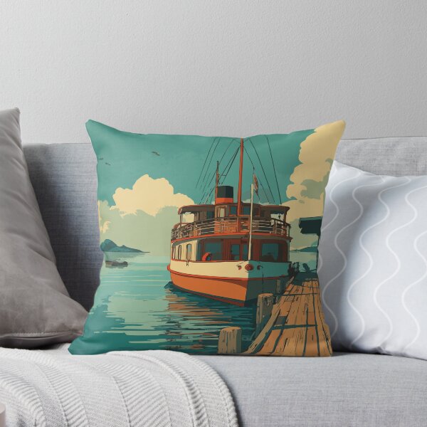Item preview, Prudence Island Rhode Island Retro Travel Design | Ferry and Narragansett Bay Art designed and sold by TuncGK.
