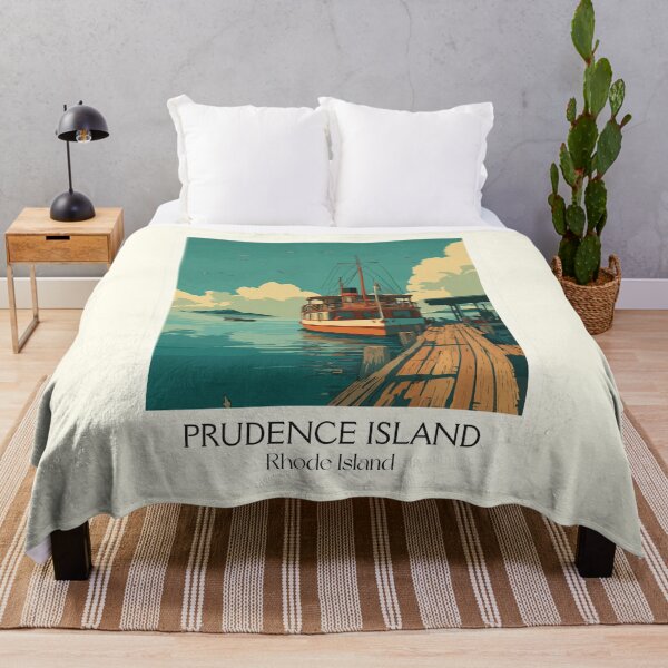 Item preview, Prudence Island Rhode Island Retro Travel Design | Ferry and Narragansett Bay Art designed and sold by TuncGK.