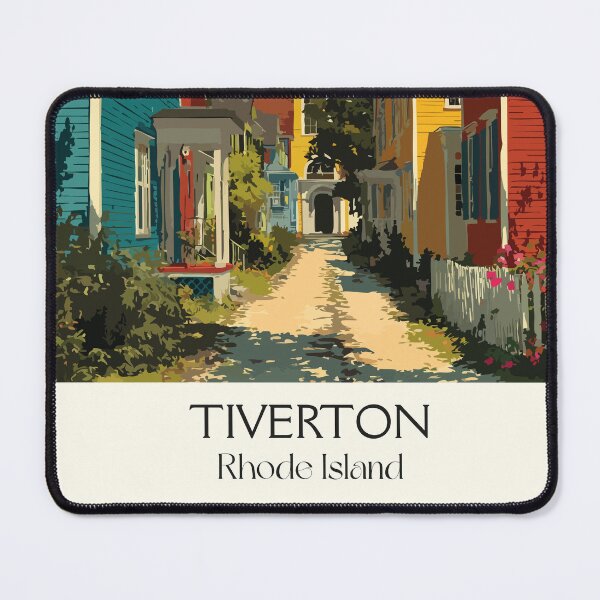 Item preview, Tiverton Rhode Island Vintage Travel Design | Four Corners Historic Village Art designed and sold by TuncGK.