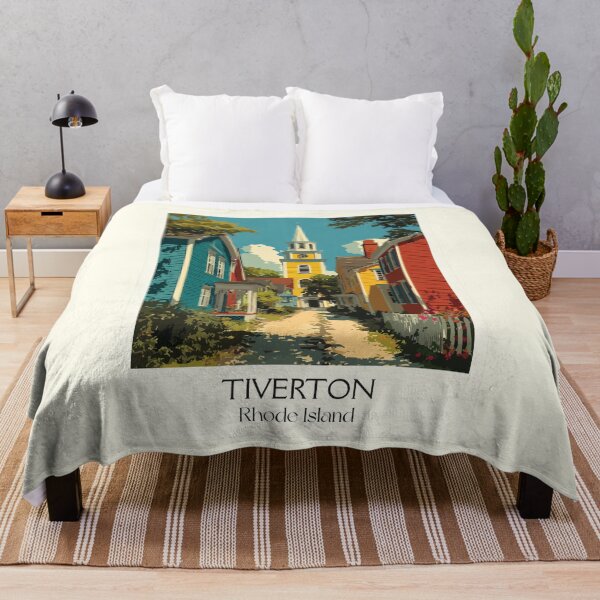 Item preview, Tiverton Rhode Island Vintage Travel Design | Four Corners Historic Village Art designed and sold by TuncGK.