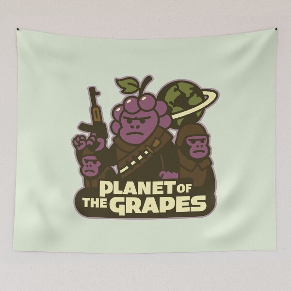 Item preview, Planet of the Grapes — Funny Movie Pop Culture Parody designed and sold by StudioError404.