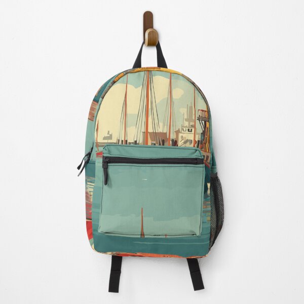 Item preview, Arte de viaje retro de Wickford Village, Rhode Island | Ilustración de un pintoresco pueblo portuario designed and sold by TuncGK.