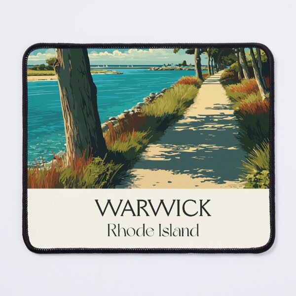 Item preview, Warwick Rhode Island Retro Travel Art | Goddard Memorial State Park Scenery designed and sold by TuncGK.