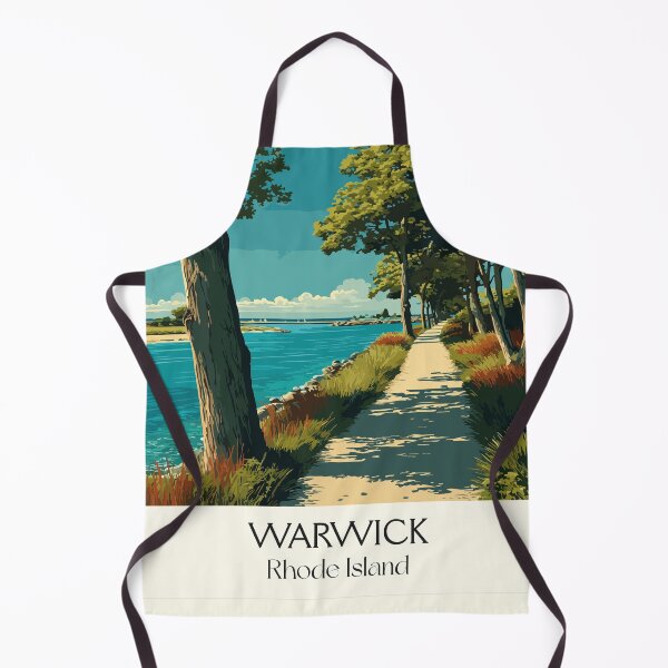 Item preview, Warwick Rhode Island Retro Travel Art | Goddard Memorial State Park Scenery designed and sold by TuncGK.