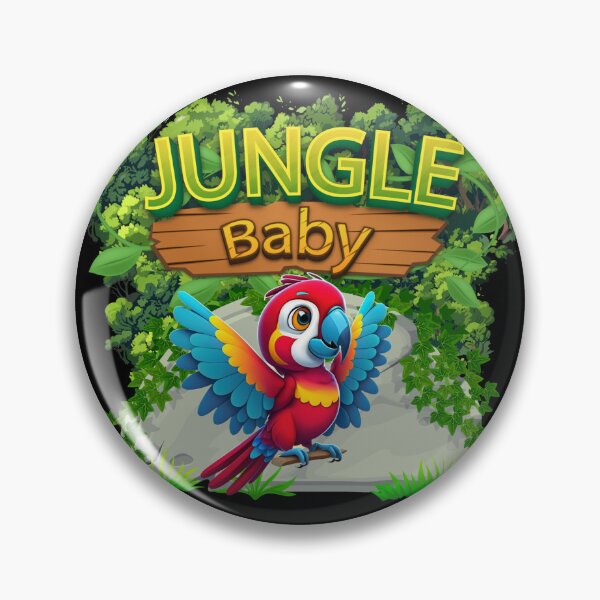 Item preview, Red Scarlet Macaw Jungle Baby Parrot, Colorful Bird, Forest Wildlife Animal Graphic designed and sold by ForestBabies.