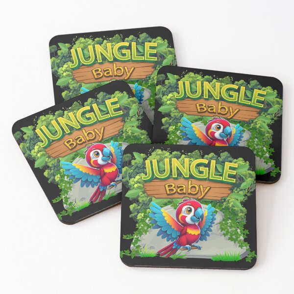Item preview, Red Scarlet Macaw Jungle Baby Parrot, Colorful Bird, Forest Wildlife Animal Graphic designed and sold by ForestBabies.