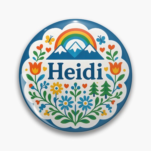 Item preview, Custom Name "Heidi" - Scandinavian Folk Art by heidiannemorris © designed and sold by FOLK ART FUSION.