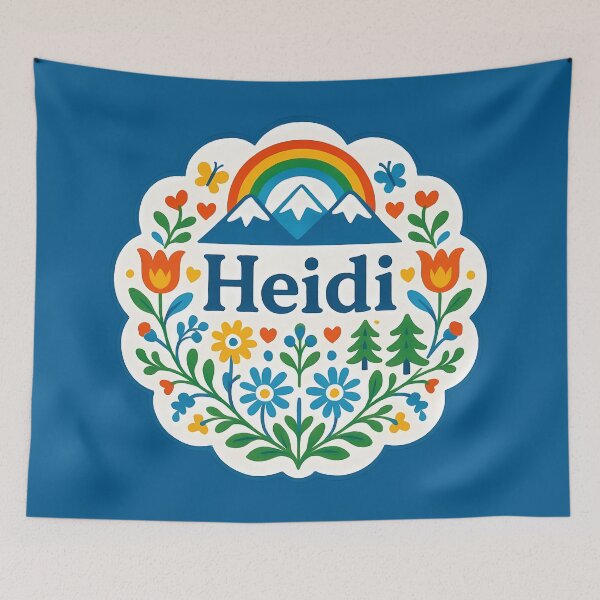 Item preview, Custom Name "Heidi" - Scandinavian Folk Art by heidiannemorris © designed and sold by FOLK ART FUSION by heidiannemorris.