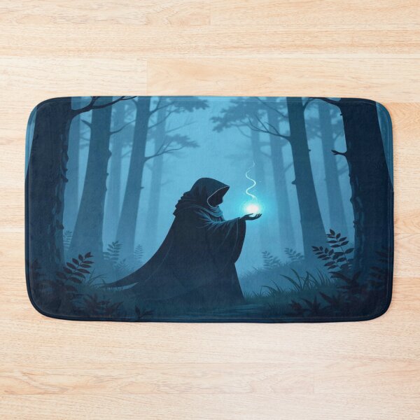 Item preview, Mystical forest scene with magician & orb of light – Fantasy art for dreamers, souls & storytellers worldwide designed and sold by FotoworldEdel.